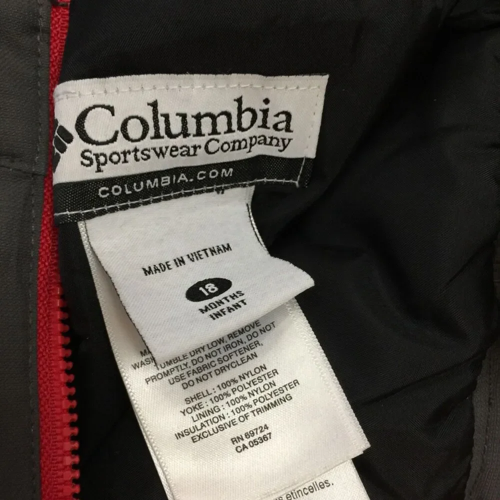 COLUMBIA OMNI SHIELD BOYS GIRLS NYLON SNOW SKI BIB OVERALLS PANTS SIZE 18 MONTHS